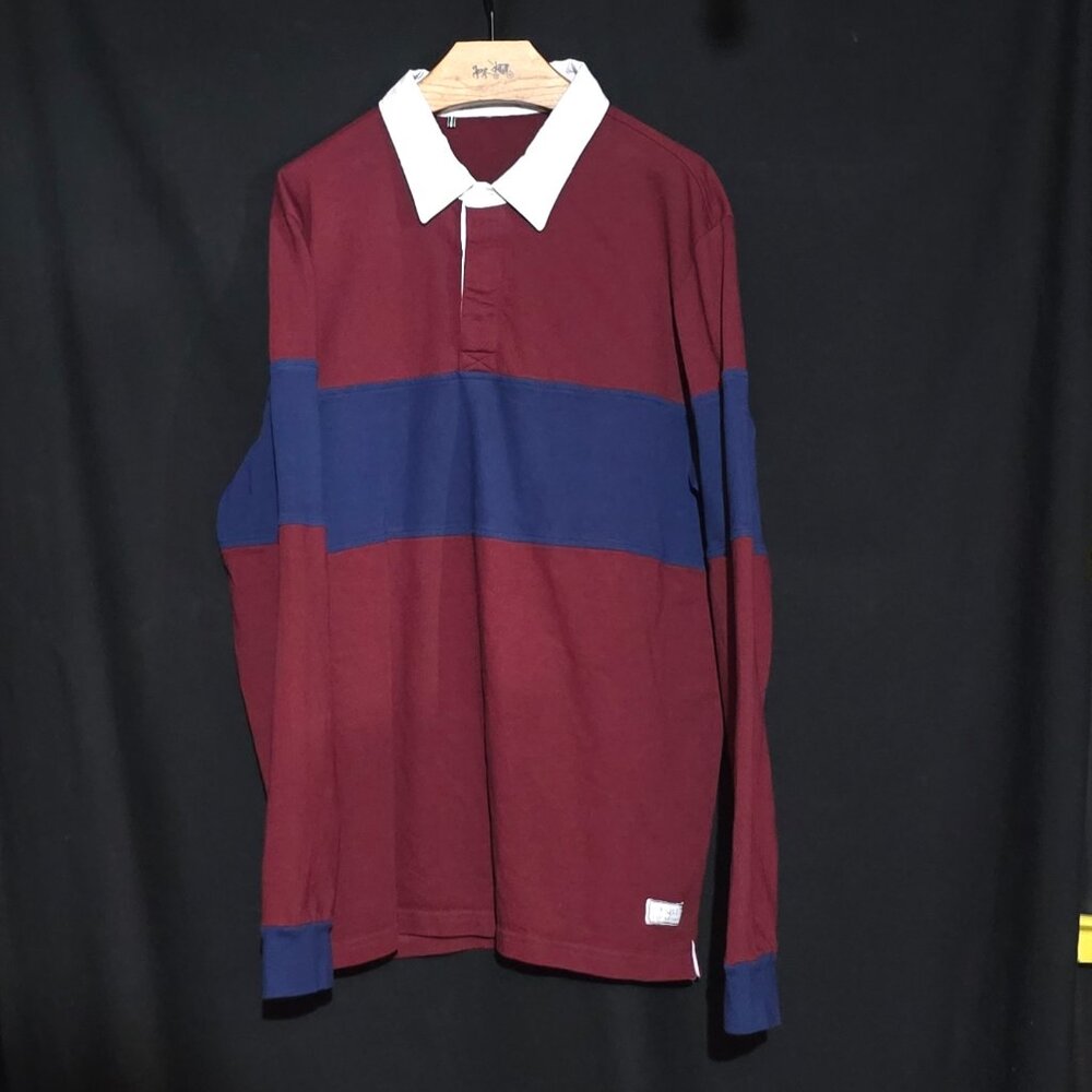 RARE! Criquet LS Rugby Shirt - Brick Blue - Sz XL*